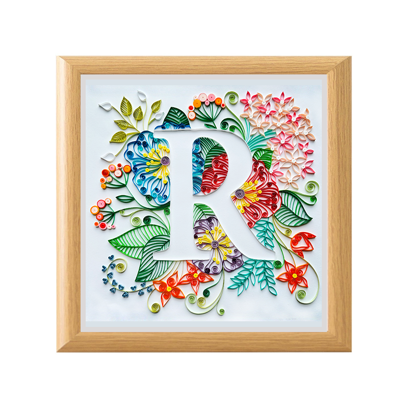 Initial Letter Paper Quilling- Initial Art Gifts for Loved Ones, Personalized Initial Gift